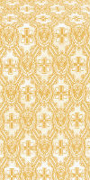 Seraphim silk (rayon brocade) (white/gold)