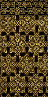 Smolensk Posad silk (rayon brocade) (black/gold)