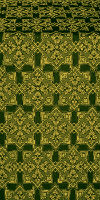 Smolensk Posad silk (rayon brocade) (green/gold)
