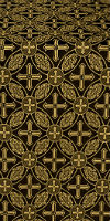 Ostrozh silk (rayon brocade) (black/gold)