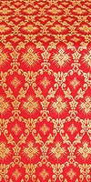 Loza silk (rayon brocade) (red/gold)