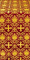 Vladimir Posad silk (rayon brocade) (claret/gold)