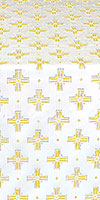 Bishop silk (rayon brocade) (white/gold)