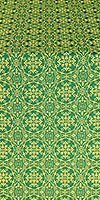 Dormition silk (rayon brocade) (green/gold)