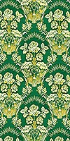 Radonezh silk (rayon brocade) (green/gold)