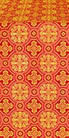 Gornen silk (rayon brocade) (red/gold)