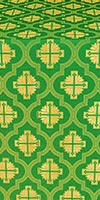 Ladoga posad silk (rayon brocade) (green/gold)