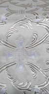 Forged Cross metallic brocade (white/silver)