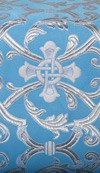 Forged Cross metallic brocade (blue/silver)