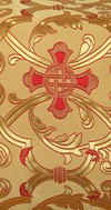 Forged Cross metallic brocade (yellow/gold with red)