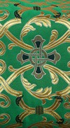 Forged Cross metallic brocade (green/gold)