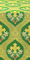 Mangana Cross Greek metallic brocade (green/gold)