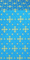 Belozersk silk (rayon brocade) (blue/gold)