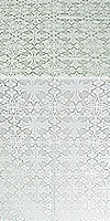 Cornflower silk (rayon brocade) (white/silver)