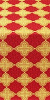 Kolomna silk (rayon brocade) (red/gold)