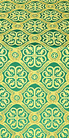 Poutivl' silk (rayon brocade) (green/gold)