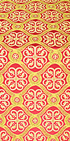 Poutivl' silk (rayon brocade) (red/gold)