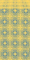 Shouya silk (rayon brocade) (blue/gold)