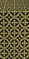 Gouslitsa silk (rayon brocade) (black/gold)