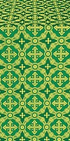 Gouslitsa silk (rayon brocade) (green/gold)