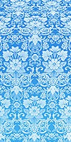 Gloksiniya silk (rayon brocade) (blue/silver)