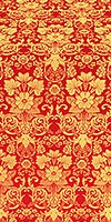 Gloksiniya silk (rayon brocade) (red/gold)