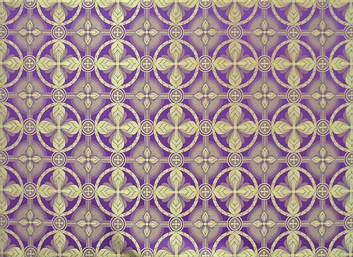 Izborsk silk (rayon brocade) (violet/gold)