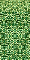 Simbirsk silk (rayon brocade) (green/gold)