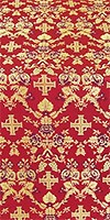 Thebroniya silk (rayon brocade) (red/gold)