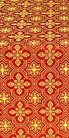 Rus' metallic brocade (red/gold)