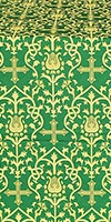 Adamant silk (rayon brocade) (green/gold)
