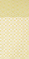 Verona silk (rayon brocade) (white/gold)