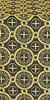 Smolensk silk (rayon brocade) (black/gold)