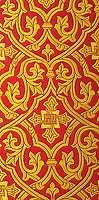 Slavonic Cross Greek metallic brocade (red/gold)