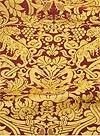 Damask metallic brocade (claret/gold)