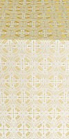 Big Cross metallic brocade (white/gold)