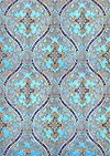 Pharos metallic brocade (blue/gold)