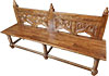 Carved church bench - L12