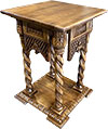 Carved church refectory table - S11