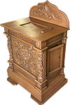 Carved church donation table - U1