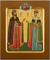 Icon: Holy Blessed Prince Peter and Princess Thebroniya - PS5 (6.9''x8.3'' (17.5x21 cm))