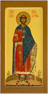 Icon: Holy Right-believing Prince Boris - PS3 (5.1''x9.8'' (13x25 cm))