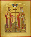 Icon: Holy Equal-to-the-Apostles Imperor Constantin and Impress Helen - PS1 (13.0''x15.7'' (33x40 cm))