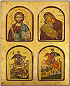 Four-part icon - B62NB (11.2''x14.2'' (28.5x36 cm))