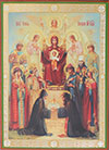 Religious icon: The Kievan laudation (Eulogy) of the Most Holy Theotokos