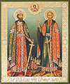 Religious icon: Holy Right-believing Prince Michael of Chernigov and Holy Martyr Boyar Theodore