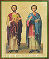 Religious icon: Holy Wonderworkers Cosmas and Damian - 2