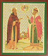 Religious icon: Holy Venerable Sergius of Radonezh and Right-believing Great Prince Demetrius of Don