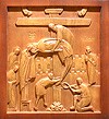 Carved icon: of the Deposition from the Cross