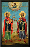 Icon: Holy Martyrs and Unmercenaries Cosmas and Damian - KD33
